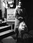 Myra, from the canteen waiting for her taxi home. 